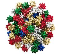 Hallmark 0005RSB1249 Bows for Christmas, Hanukkah, Birthdays, Graduations 75 Shiny Gift Traditional Holiday Colors, Paper, Metallic Red, Blue, Green, Gold, Silver