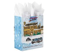 Hallmark 13" Large National Lampoon's Christmas Vacation Gift Bag with Tissue Paper ("Fun Old-Fashioned Griswold Family Christmas") for Kids, Dads, Grandparents, Friends