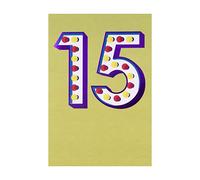 Hallmark 15th Birthday Card- Contemporary Foil Number Design