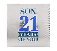 Hallmark 21st Birthday Card for Son - Holographic and Textured Foil Design