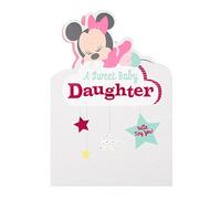 Hallmark 25489772 Medium "Sweet Daughter" Mickey Mouse New Baby Card