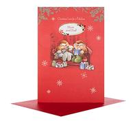 Hallmark 25498747 Mam and Dad Medium Christmas Card "Forever Treasured"