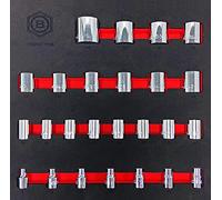 Hallmark 25pc Chrome Socket Set (6-Point) 8-36mm - 1/2" Drive LHMSET836