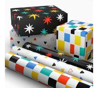 Hallmark 3 Mini Rolls of Wrapping Paper, 17.5" Wide, 45 Square Feet