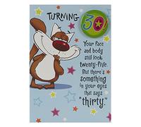 Hallmark 30th Birthday Card 'With Age Badge' - Medium