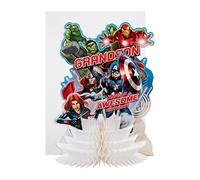 Hallmark 3D Birthday Card for Grandson, Marvel Avengers Paper WOW Design