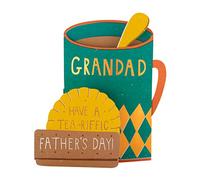Hallmark 3D Fathers Day Card for Grandad - Tea and Biscuit Design