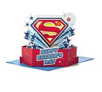 Hallmark 3D Light Up Musical Father's Day Card - Superman Logo Design