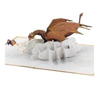 Hallmark 3D & Pop-Up Any Occasion Card, Birthday, Fathers Day, Harry Potter and the Goblet of Fire, Dragon, Fantasy, Gold, Brown