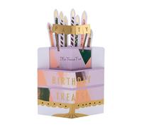 Hallmark 3D & Pop Up Birthday Card, Cake Design, Pink, Purple, Gold