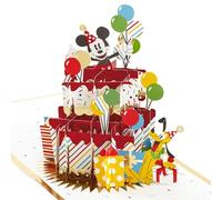 Hallmark 3D & Pop Up Birthday Card, Disney Mickey Mouse & Pluto Design, Gold & Red Foil
