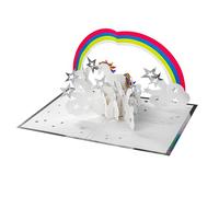 Hallmark 3D & Pop Up Birthday Card, Unicorn & Rainbow Design, Kids, White, Red, Green, Yellow