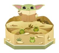 Hallmark 3D & Pop Up Greeting Card, The Mandalorian, Grogu & Frogs, Birthday, May the Fourth, Star Wars Day, Green, Brown