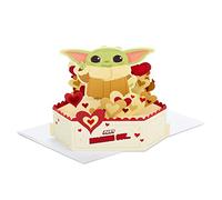 Hallmark 3D Pop-Up Valentine's Day Card - Star Wars: The Mandalorian Design,Green, Red & White,25565666