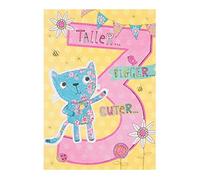 Hallmark 3rd Birthday Card 'Taller Bigger Cuter' - Medium