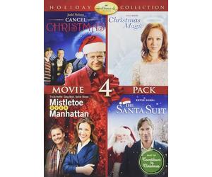 Hallmark 4 Pack Mistletoe Over Manhattan, Christmas Magic, Santa Suit DVD