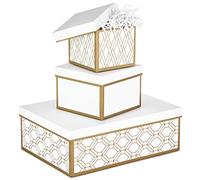 Hallmark 5EBC1833 White and Gold Nesting Boxes, Large,