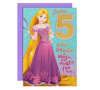 Hallmark 5th Birthday Card, Disney Tangled, Rapunzel, Blue, Purple