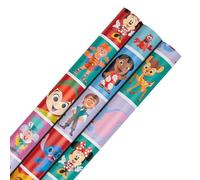 Hallmark Wrapping Paper Roll, Pack of 3 in 1 Disney Characters Design, 2M Each, Birthday, Christmas, Multicoloured