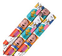 Hallmark 6M Wrapping Paper, Pack of 3, PEANUTS, SNOOPY & WOODSTOCK, 2M Each, Birthday, Christmas, Blue