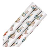 Hallmark 6M Wrapping Paper, Pack of 3, Peter Rabbit, 2M Each, Birthday, Baby, Christening, Easter
