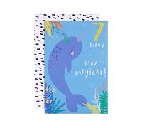 Hallmark 7th Birthday For Kids - Cute Narwhal Illustration Design
