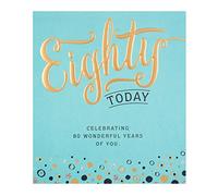 Hallmark 80th Birthday Card "Wonderful Years Of You" - Medium