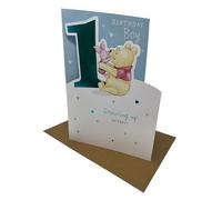 Hallmark Age 1 Birthday Card for Boy, Winnie the Pooh Illustration