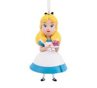 Hallmark Alice in Wonderland Keepsake Hanging Ornament, Disney Tree Decoration, Blue, White