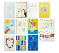 Hallmark All Occasion Cards Assortment-Birthday, Congratulations, Blank Cards (12 Cards with Envelopes, Refill Pack Card Organizer Box)