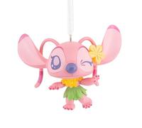 Hallmark Angel Keepsake Hanging Ornament, Disney, Lilo & Stitch, Pink | Durable Resin Construction, Disney Collectible for Fans, Compact Size: H6.3cm by W7.6cm by D5.1cm, Includes Display Loop