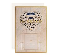 Hallmark Anniversary Card for Husband, Light Pattern with Heart Design, White