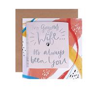 Hallmark Anniversary Card for Wife, Multicoloured Text, 3D, 19.8cm