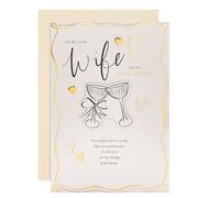 Hallmark Anniversary Card for Wife, Wedding, Gold Foil, Hearts with Heartfelt Verse