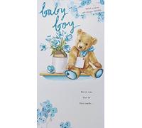 Hallmark Arrival Birth Baby Boy Card - Baby Boy Tiny Yawns and Sleepy Sighs...