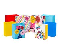 Hallmark Assorted All-Occasion Gift Bags (8 Bags: 4 Medium 9", 4 Large 13") Flowers, Butterfly, Stripes, Solids for Birthdays, Bridal Showers, Mother's Day