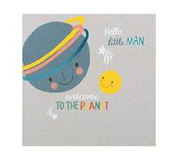 Hallmark Baby Boy Birth Congratulations Card - Cute Planets Design