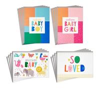 Hallmark Baby Card Assortment (16 Cards with Envelopes) for Baby Showers, Baby Sprinkles, Gender Reveals, New Parents