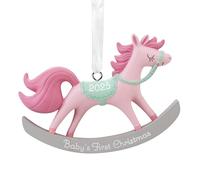 Hallmark Baby Girl's First Christmas Rocking Horse 2025 Christmas Ornament, New Baby Gifts