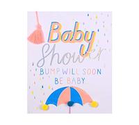 Hallmark Baby Shower Celebration Card - Contemporary Design with Neon Inks and Foil Details