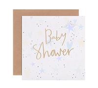 Hallmark Baby Shower Celebration Card - Contemporary Design with Stars and Hearts, Multicoloured (25558400)