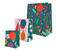 Hallmark Bags - Pack of 3 Varied Sized Bags in 3 Festive Bauble Designs