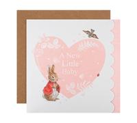 Hallmark Beatrix Potter Peter Rabbit Design New Baby Girl Card