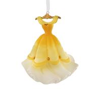 Hallmark Belle's Yellow Dress Signature Ornament, Tree Decoration, Beauty & the Beast, Disney, Collectible, Yellow
