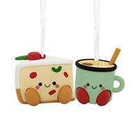 Hallmark Better Together Fruitcake and Eggnog Magnetic Christmas Ornaments, Set of 2, Shatterproof