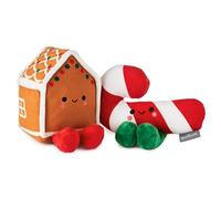 Hallmark Better Together Gingerbread House and Candy Cane Magnetic Plush Pair