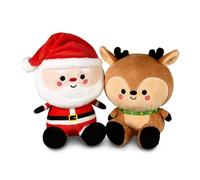 Hallmark Better Together, Santa and Reindeer Pair, Gift, Soft Toy, Teddy, Set of 2, Gift Set, Christmas, Best Friend