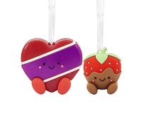 Hallmark Better Together Strawberry and Chocolate Magnetic Christmas Ornaments for Tree, Set of 2