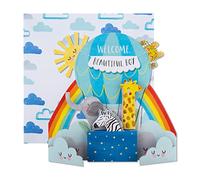 Hallmark Birth Of Boy Congratulations Card - Cute 3D Pop-out Hot Air Balloon Design