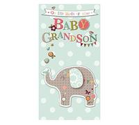 Hallmark Birth Of Grandson Card "Pride and Happiness" - Medium Slim